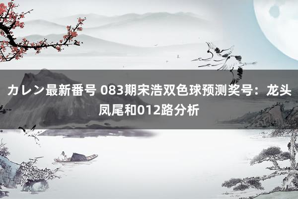 カレン最新番号 083期宋浩双色球预测奖号：龙头凤尾和012路分析