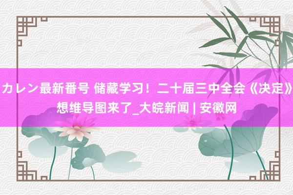 カレン最新番号 储藏学习！二十届三中全会《决定》想维导图来了_大皖新闻 | 安徽网