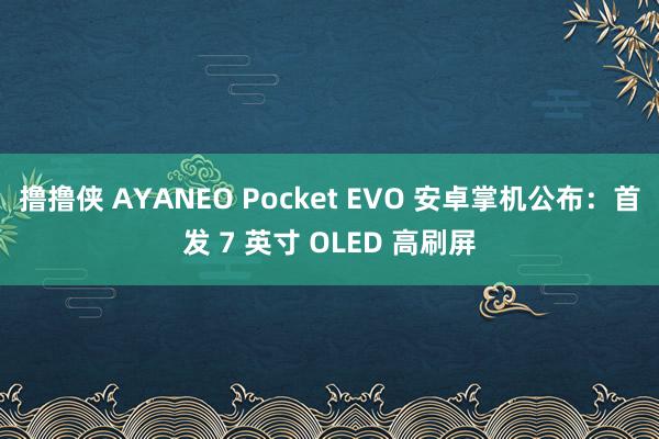 撸撸侠 AYANEO Pocket EVO 安卓掌机公布：首发 7 英寸 OLED 高刷屏