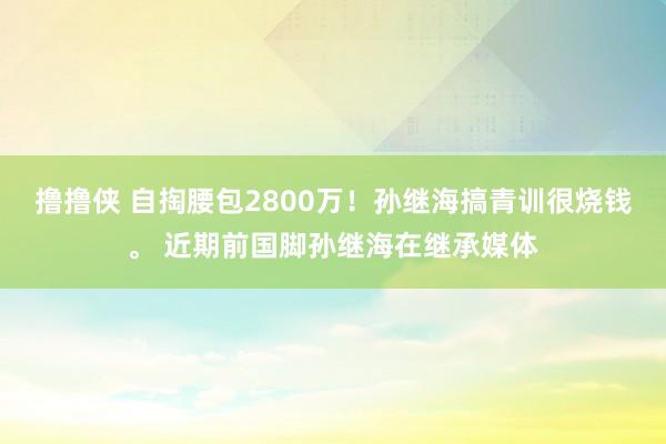 撸撸侠 自掏腰包2800万！孙继海搞青训很烧钱。 近期前国脚孙继海在继承媒体