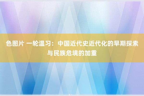 色图片 一轮温习：中国近代史近代化的早期探索与民族危境的加重