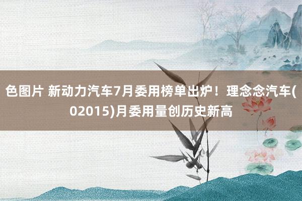 色图片 新动力汽车7月委用榜单出炉！理念念汽车(02015)月委用量创历史新高