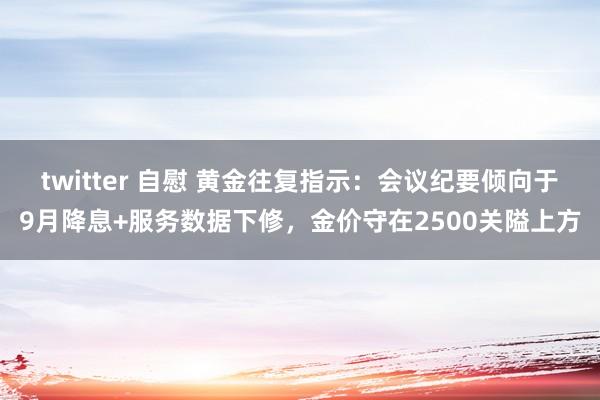 twitter 自慰 黄金往复指示：会议纪要倾向于9月降息+服务数据下修，金价守在2500关隘上方