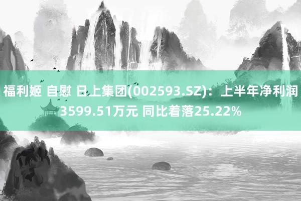 福利姬 自慰 日上集团(002593.SZ)：上半年净利润3599.51万元 同比着落25.22%