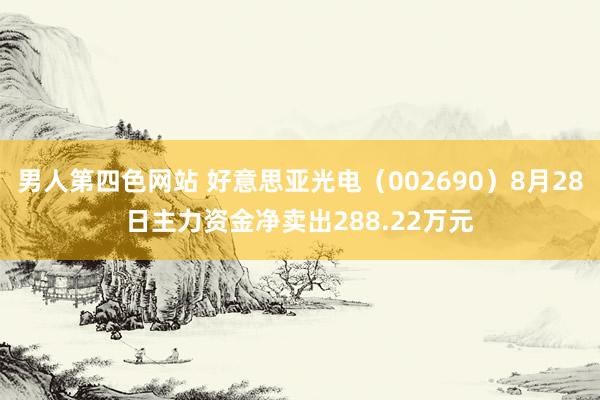 男人第四色网站 好意思亚光电（002690）8月28日主力资金净卖出288.22万元