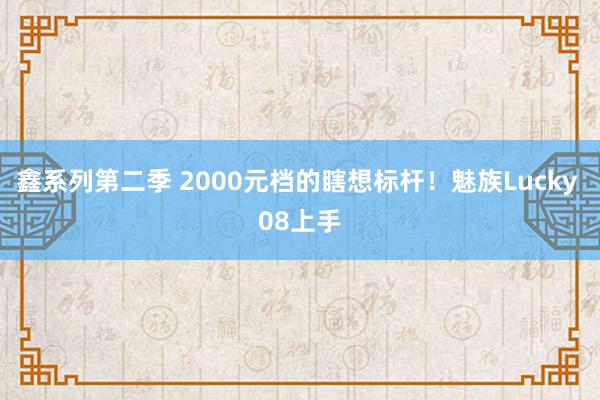 鑫系列第二季 2000元档的瞎想标杆！魅族Lucky 08上手