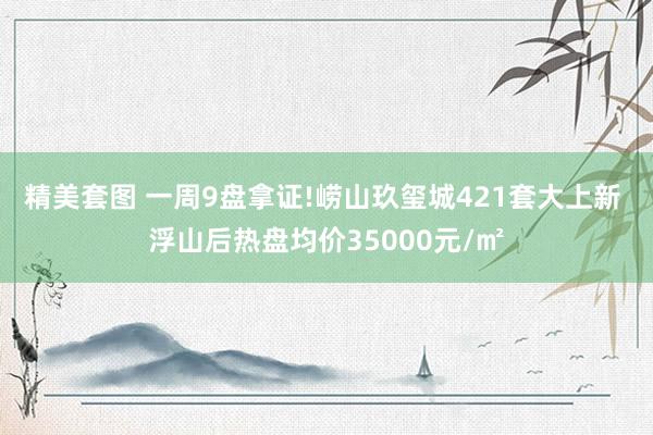 精美套图 一周9盘拿证!崂山玖玺城421套大上新 浮山后热盘均价35000元/㎡